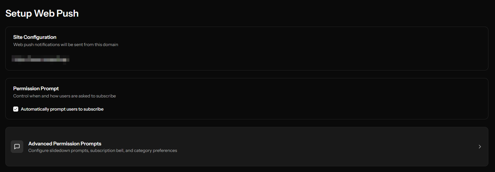 Locating the advanced prompt configuration in the OCM Pulse dashboard