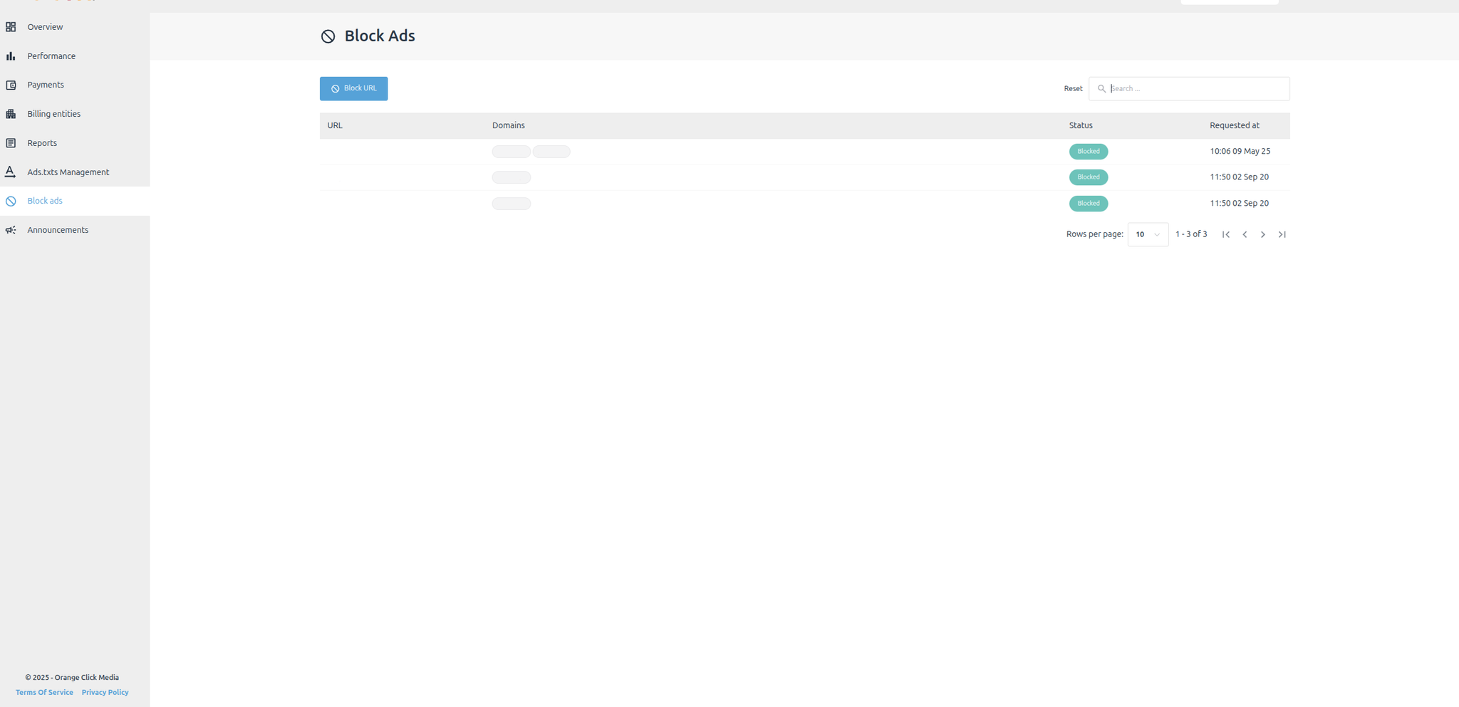 Block Advertiser Requests