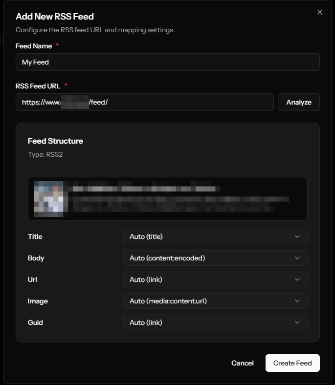 Analyzing an RSS feed and mapping nodes in OCM Pulse